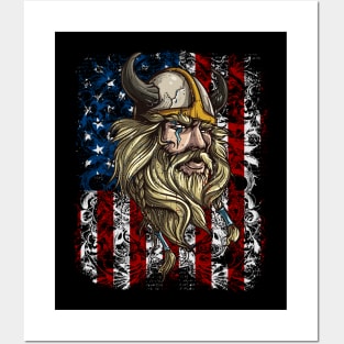 Viking Nordic Warrior American Posters and Art